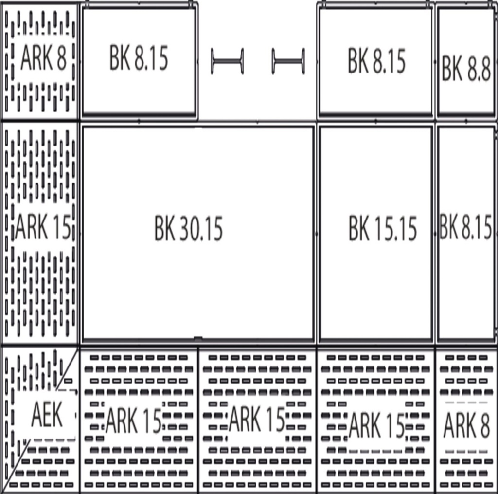 Priključni element, 2910x83x21, pocinkan- BK 30