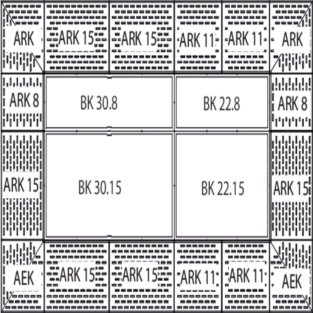 Dostopna rampa ARK 15 iz (PE), 149x1000x150- BK