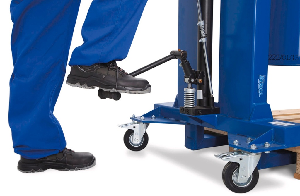 Dvižni voziček za sode, višina dviga 0-520 mm, široko podvozje, za 200-220 l kovinske in plastične sode