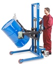 Dvižni voziček za kovinske sode, višina dviga 0-1270  mm, široko podvozje, območje obračanja 180°