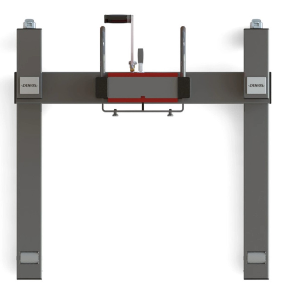 Dvižni voziček za kovinske in plastične sode Secu Ex, višina dviga 0-1200 mm, široko podvozje, za 200-220 l sode, ATEX