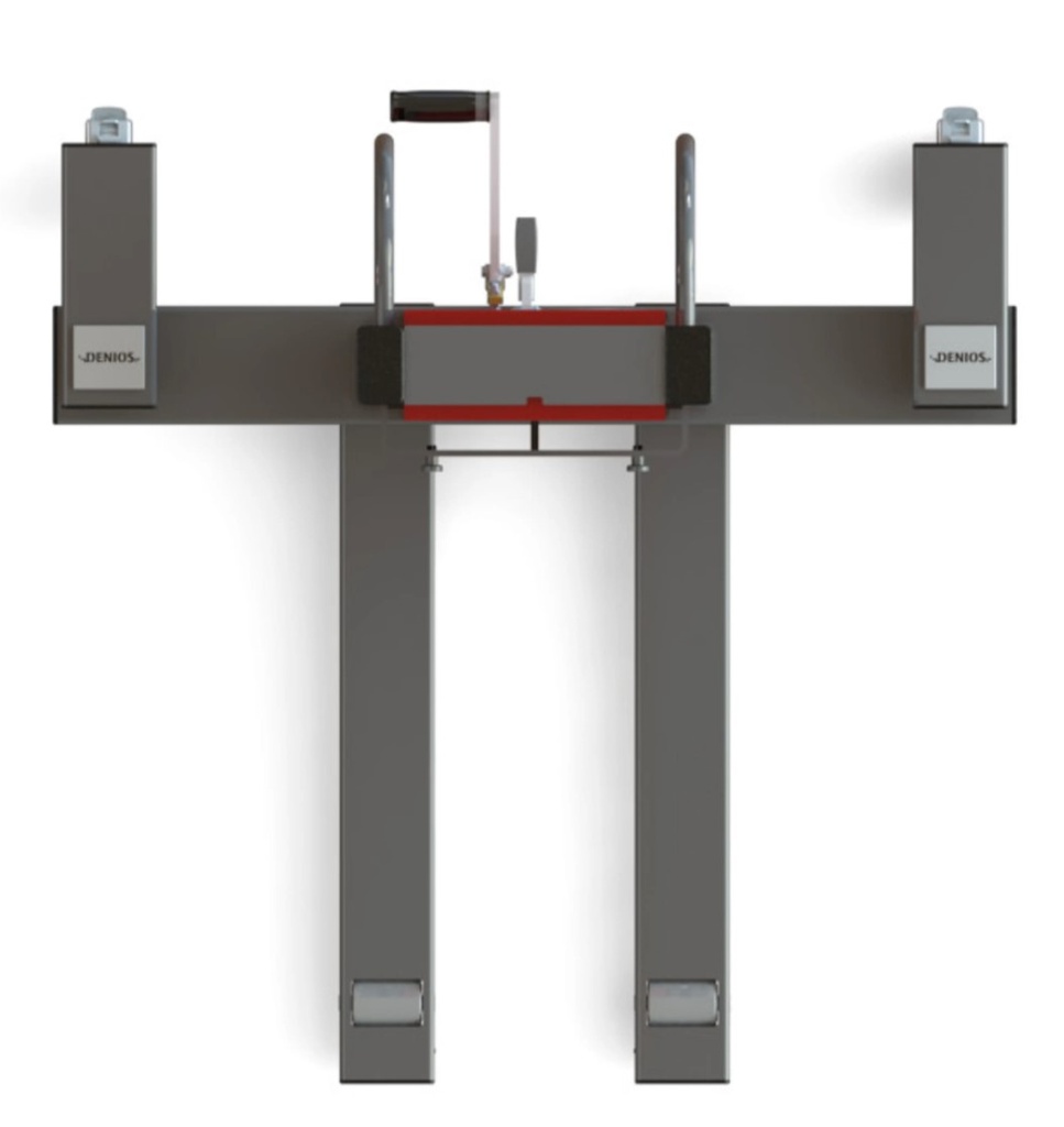 Dvižni voziček za kovinske sode, višina dviga 0-1390 mm, široko podvozje, za 60-200 l sode (kopija)
