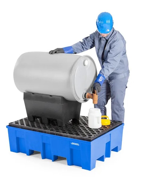 Lovilna-prestrezna posoda iz polietilena (PE) | 2x 200 l soda | z mrežo