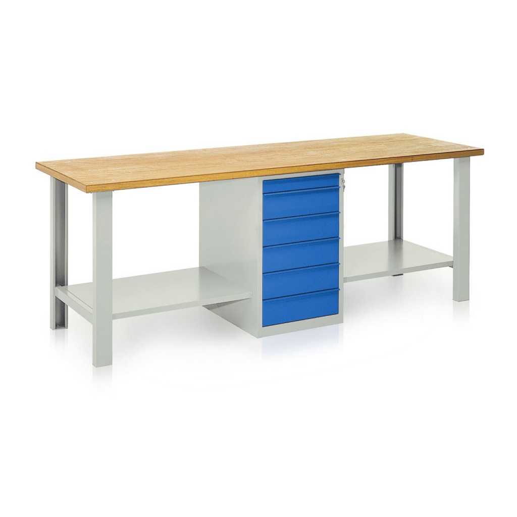 Delovna miza Professional | 2500x750x900 mm | 6 predalov | BT1105 