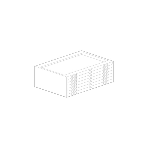 [D7286] Modularna omara za večje dokumente in načrte | 7x predali | 60x1250x870 mm | D7286