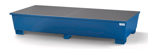 [328450] Lovilna- prestrezna posoda iz jekla classic-line | za 2 IBC | 2 rešetki