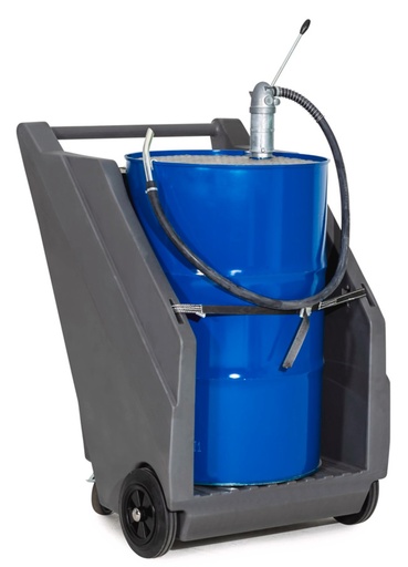 [271343] Premični črpalni sistem za mineralna olja | z vozičkom iz PE in ročno črpalko
