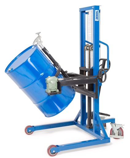[227163] Dvižni voziček za kovinske sode | višina dviga 0-1270  mm | široko podvozje | območje obračanja 180°